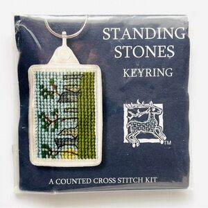 Textile Heritage Celtic Standing Stones Keyring Counted Cross Stitch Kit